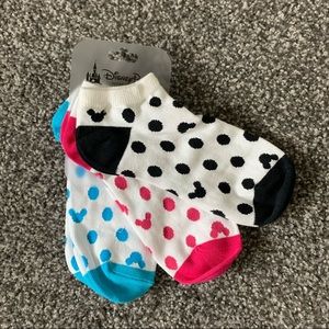 Disneyland Mickey Mouse ankle socks 3 pack
